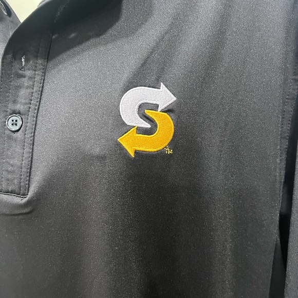 Subway Sandwiches Manager Staff Employee Polo Shirt Uniform Mens Large Black - Picture 3 of 10